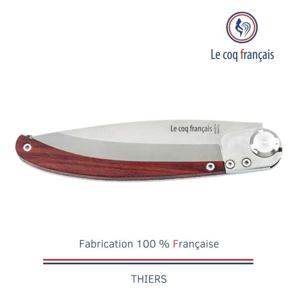 Couteau de poche Le Coq Français Bordeaux avec lame en inox.