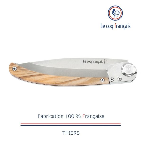 Couteau de poche Le Coq Original - Champignons - Olivier - 3