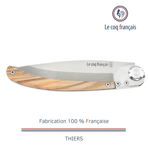 Couteau de poche Le Coq Français Château de la Loire avec lame en inox