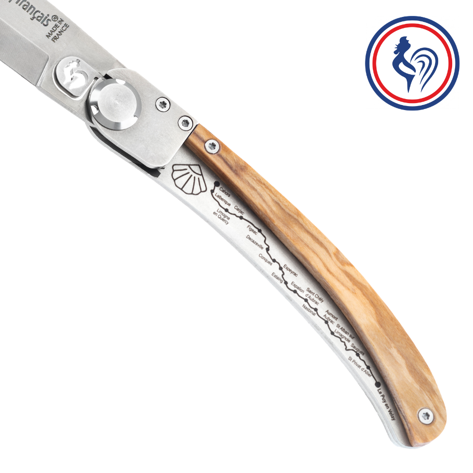 couteau le coq original le puy en velay et son Étui by le coq français®