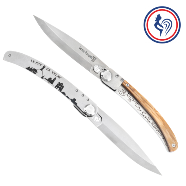 couteau le coq original le puy en velay et son Étui by le coq français®