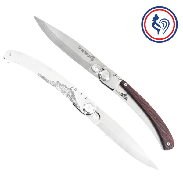 couteau le coq original volcans d'auvergne et son Étui by le coq français®