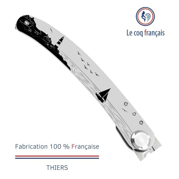 Couteau avec manche personnalisé Bretagne Le Coq Français.