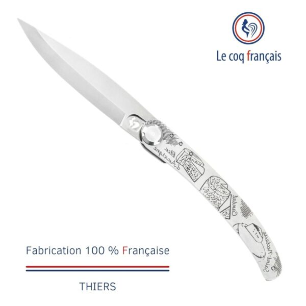 le coq français couteau de poche gravure laser fromages d'auvergne