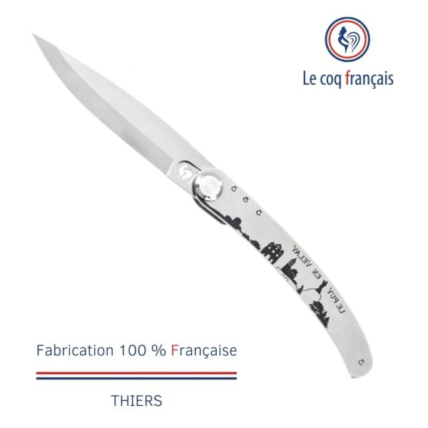 le coq français couteau de poche gravure laser puy en velay
