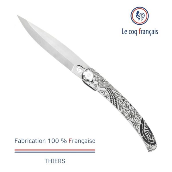 Le Coq Français - Couteau de poche avec gravure laser Tokyo