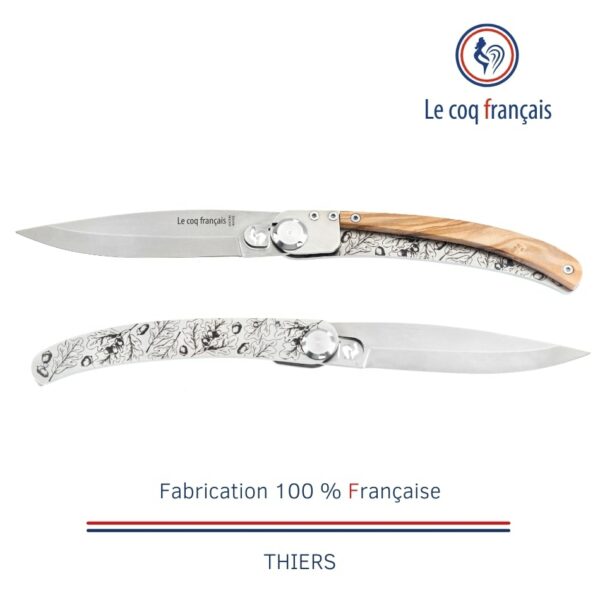 Le Coq Français - Couteau de Thiers modèle Chêne