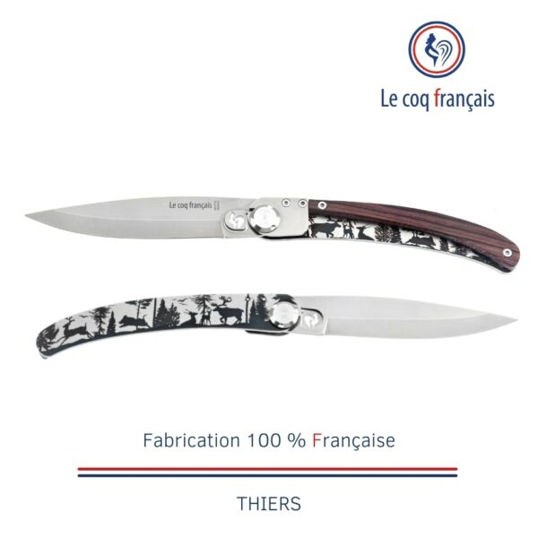 Le Coq Français - Couteau de Thiers modèle Forêt - Violette - 2