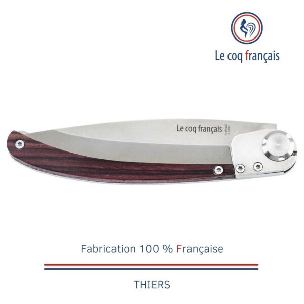 Couteau de poche Le Coq Français modèle Charles De Gaulle avec lame en inox