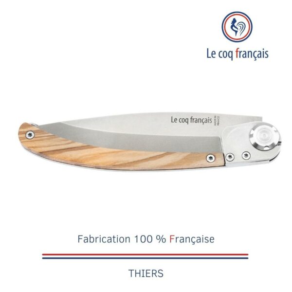 Couteau de poche Le Coq Français modèle Jeanne d'Arc avec lame en inox