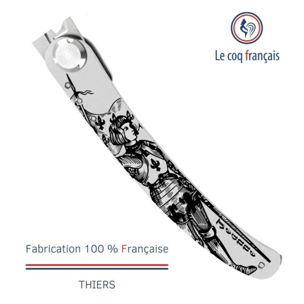 Couteau avec manche personnalisé Jeanne d'Arc - Le Coq Français