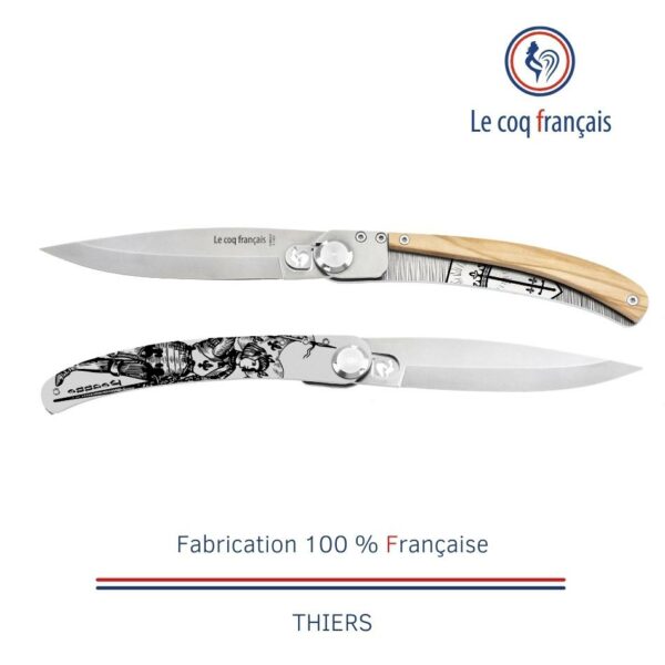 Le Coq Français - Couteau de Thiers modèle Jeanne d'Arc