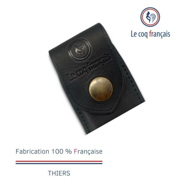 Etui couteau ceinture cuir bouton pression