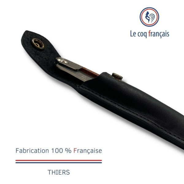 Etui couteau ceinture cuir noir