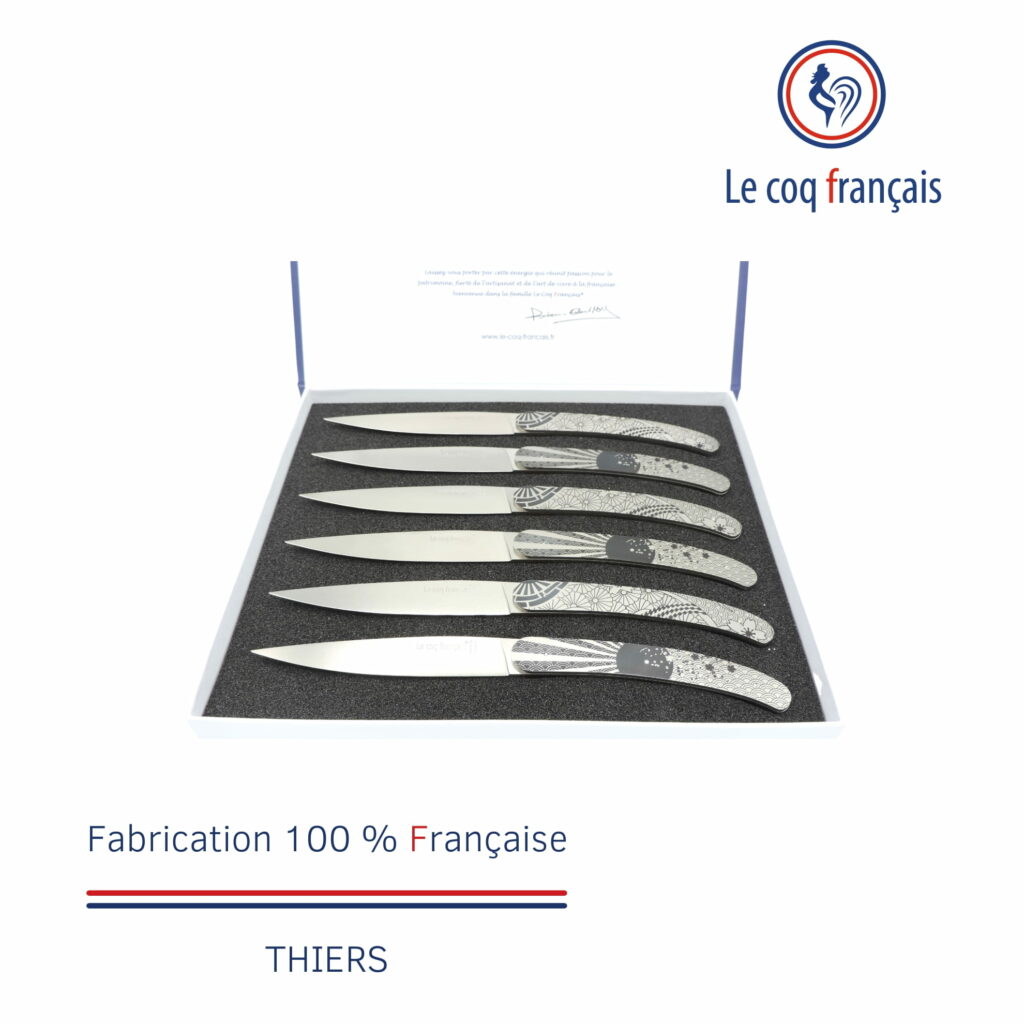 Coffret couteaux de table Soleil Levant
