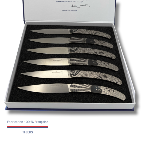 Coffret couteaux de table Soleil Levant