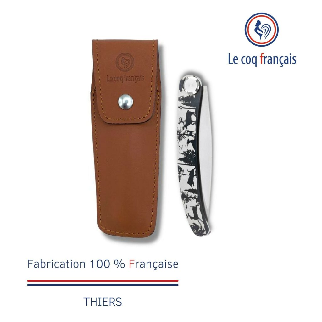 Couteau Forêt avec étui marron cadeaux Noël