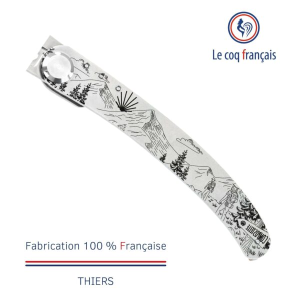 Couteau manche personnalisé Chemin Saint-Jacques de Compostelle Le Coq Français
