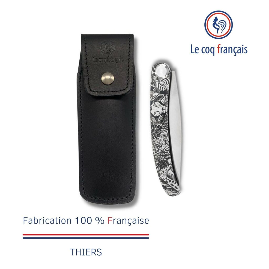 Couteau Safari avec étui noir cadeaux Noël