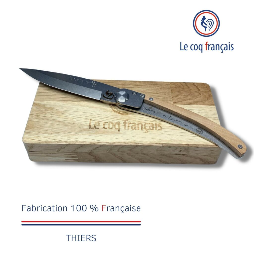 Coffret rangement couteau Le Coq Français Noël Chemin Saint-Jacques de Compostelle