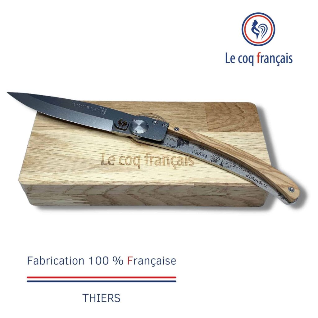 Coffret rangement couteau Le Coq Français Noël Fromages d'Auvergne