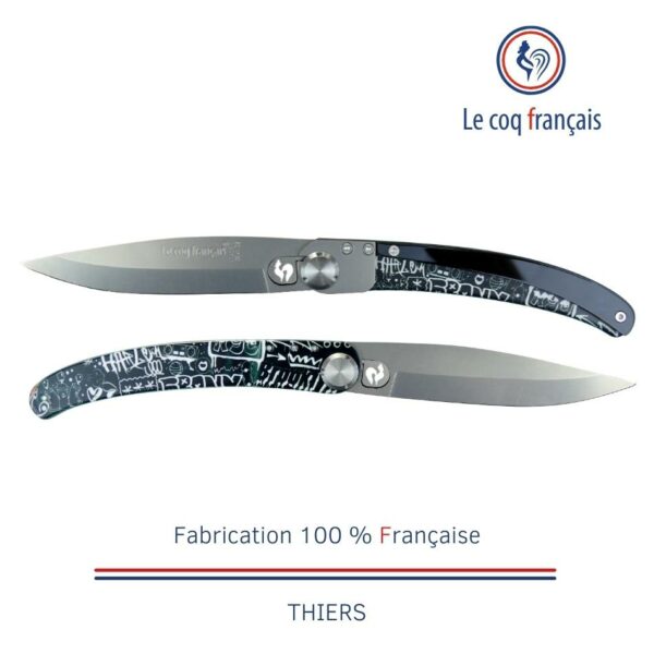 couteau pliant pop art design sublimation