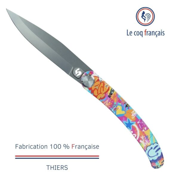 couteau pliant pop art street art bur artist