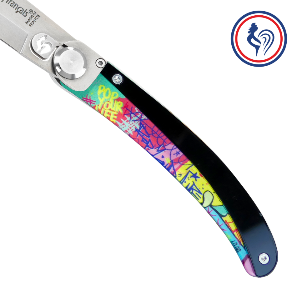 couteau de poche pop art le coq français x pepop