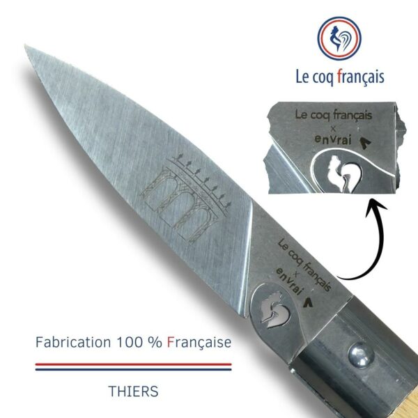 Couteau pliant Vichy Source le Coq Français x En Vrai