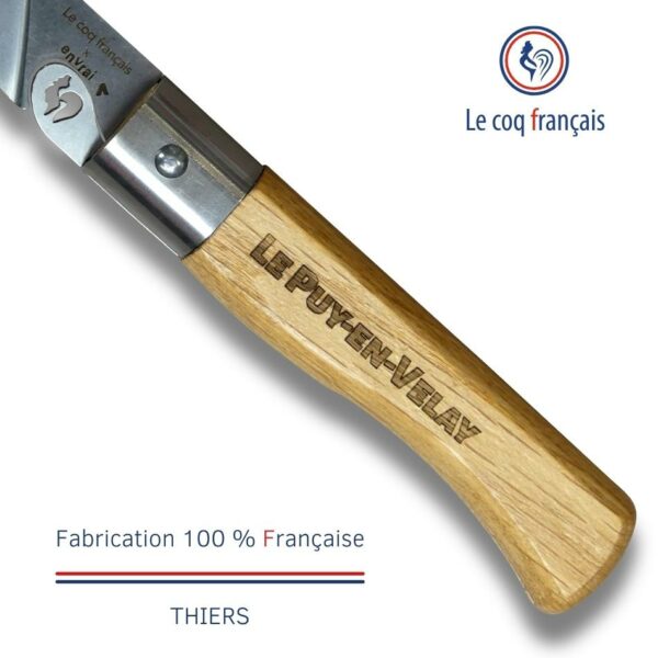 Manche en bois Le Puy en Velay le Coq Français x En Vrai