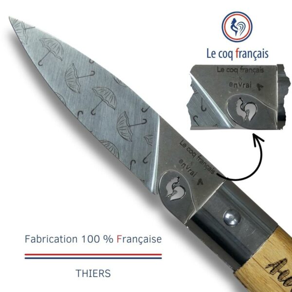 Couteau pliant Aurillac le Coq Français x En Vrai