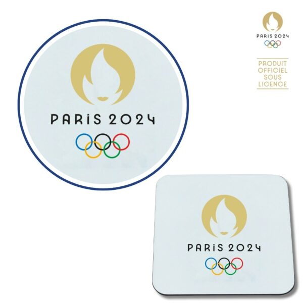 logo jo paris 2024 sous-verre blanc