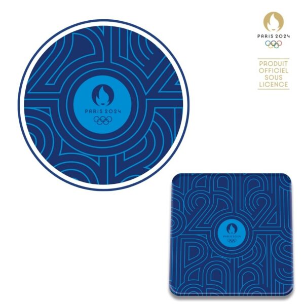 logo jo paris 2024 sous-verre bleu