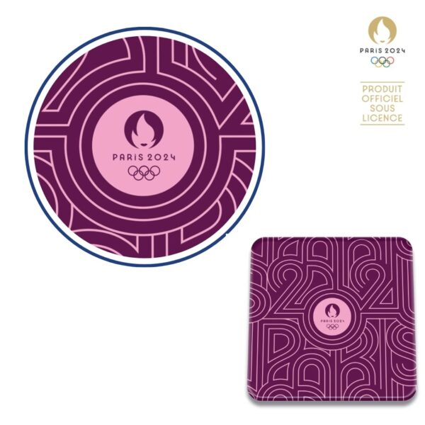 logo jo paris 2024 sous-verre rose