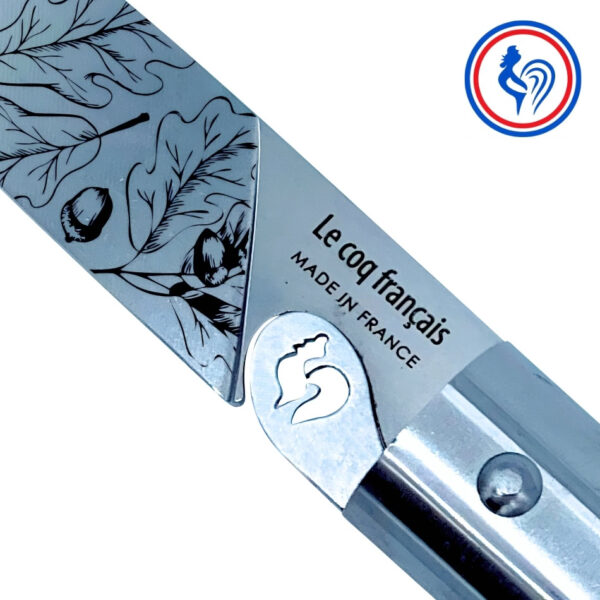 couteau l'authentique nature chêne et son etui by le coq français®
