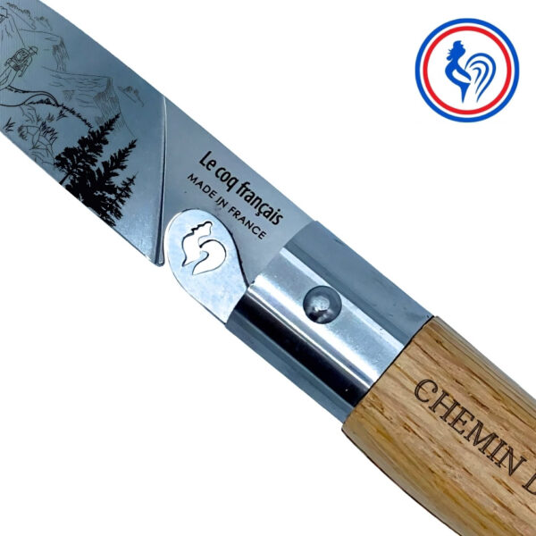 couteau le chemin de saint jacques et son etui by le coq français®