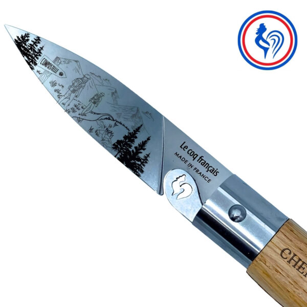 couteau le chemin de saint jacques et son etui by le coq français®