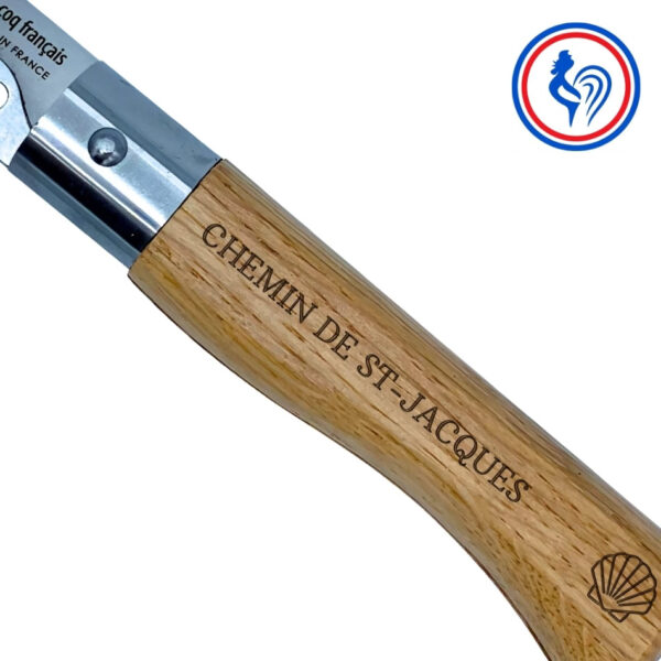 couteau le chemin de saint jacques et son etui by le coq français®