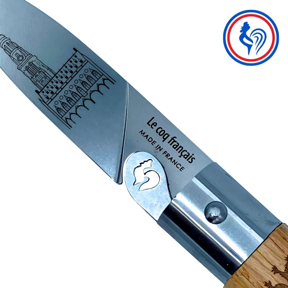 couteau le ch'ti et son etui by le coq français®