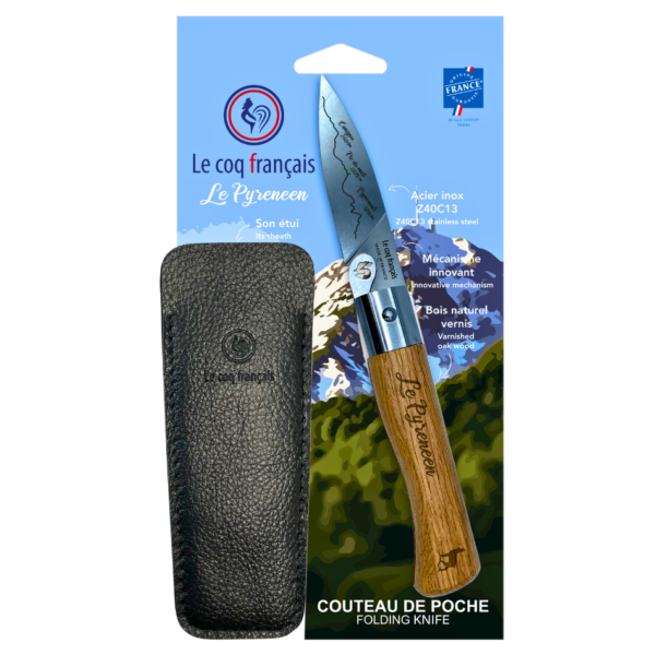 couteau le pyrénéen et son etui by le coq français®