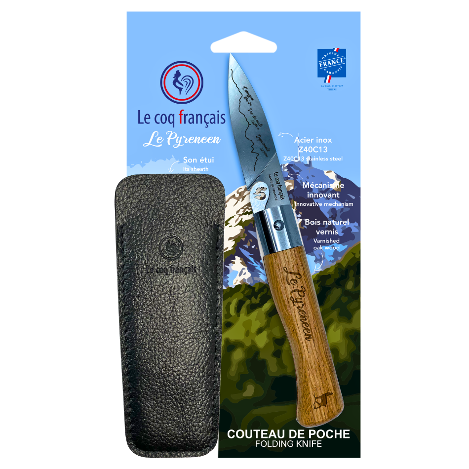 couteau le pyrénéen et son etui by le coq français®