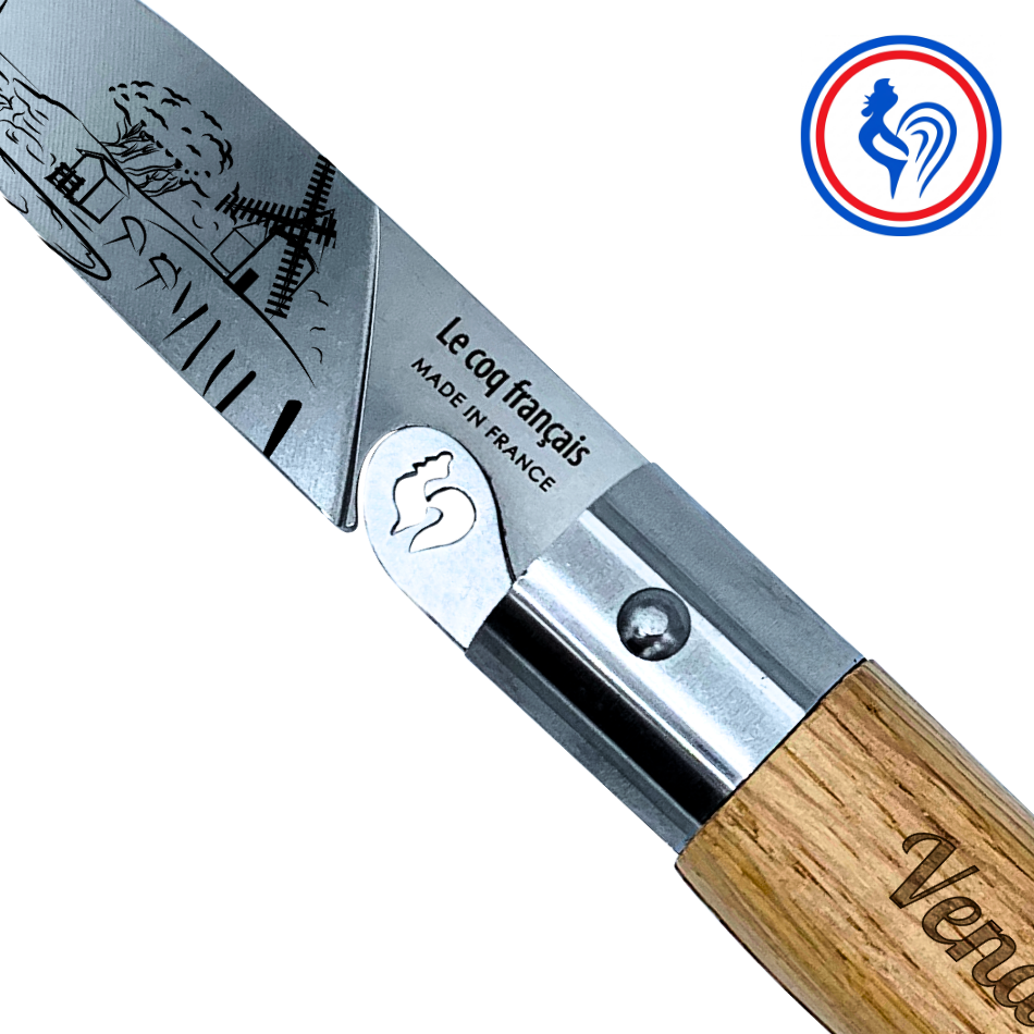 couteau le vendéen et son etui by le coq français®