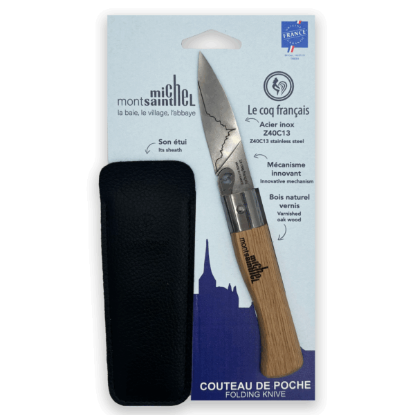 Couteau Le Coq - Mont-Saint-Michel avec son étui
