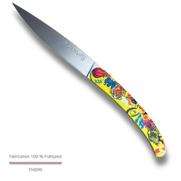 Coffret de 6 couteaux Le Coq Original Table - BUR ARTIST – Pop Art Jaune - Sublimation Pop Ar