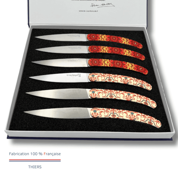Coffret 6 couteaux de table sublimation – Orient