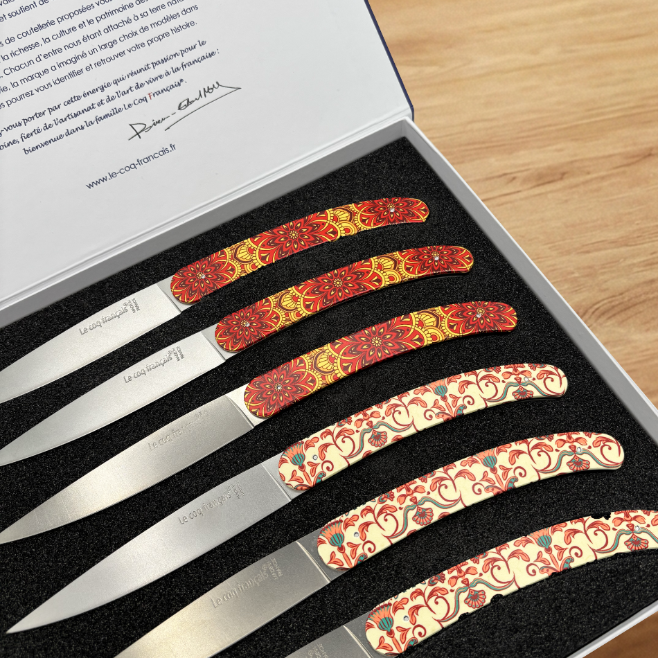 Coffret 6 couteaux de table sublimation – Orient