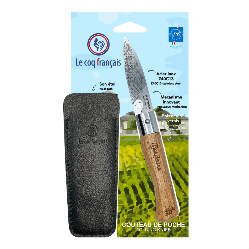 couteau le bordelais et son etui by le coq français®