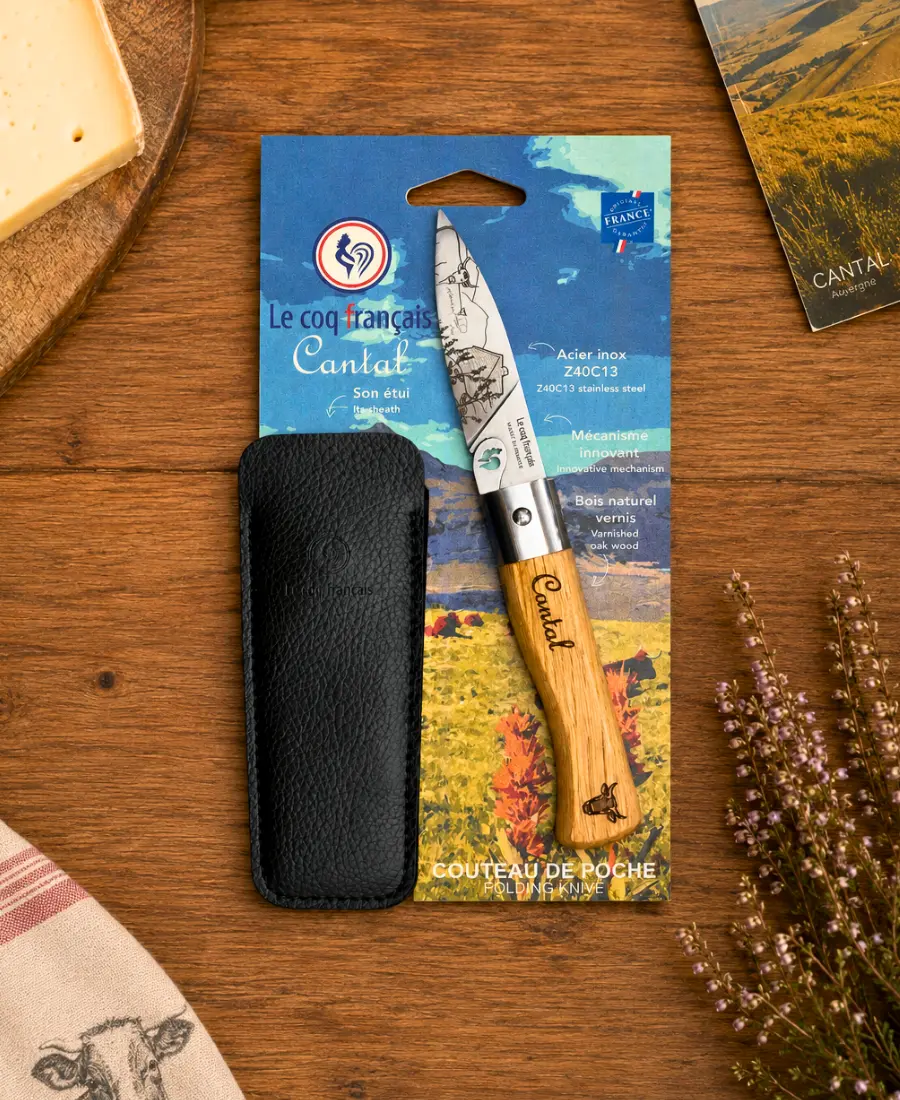 couteau de poche pliant cantal ambiance le coq francais