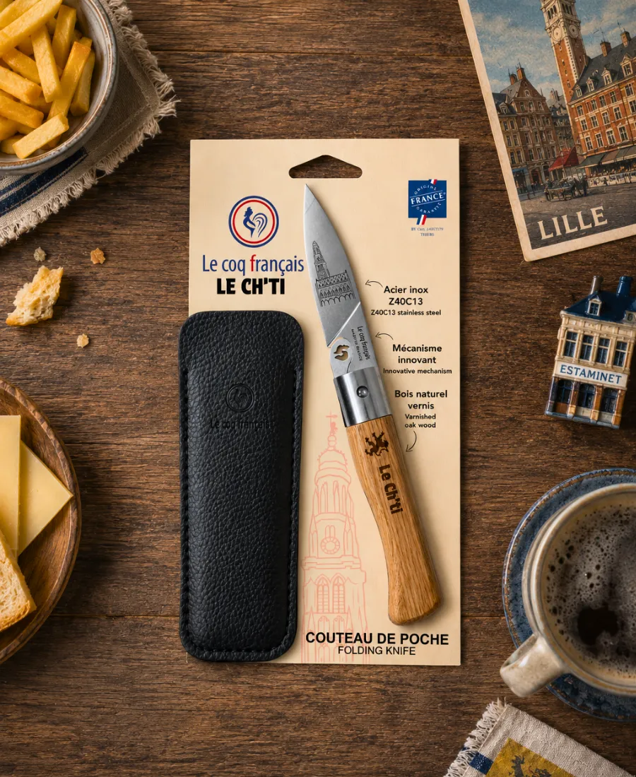 couteau de poche pliant ch'ti ambiance le coq francais