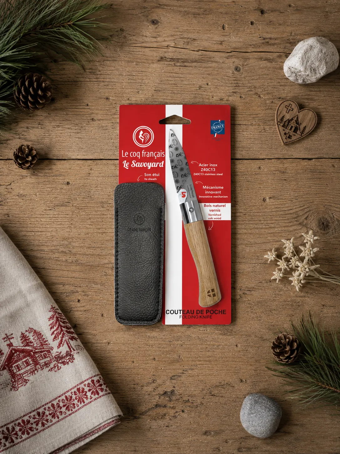 couteau de poche pliant savoyard ambiance le coq francais